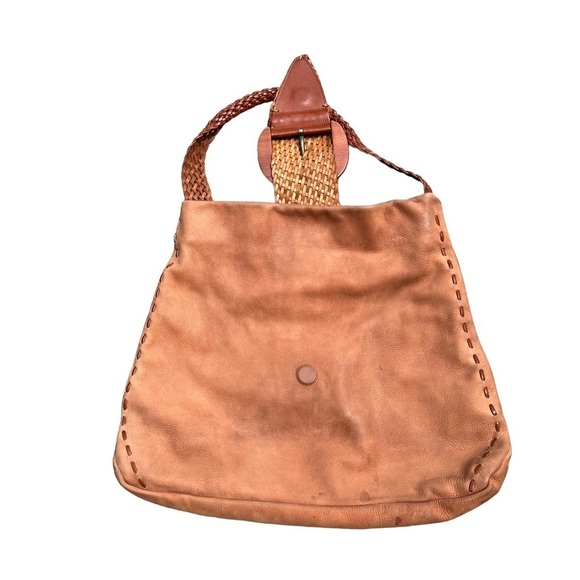 SLOUCHY CARLOS FALCHI LEATHER TOTE - Picture 3 of 6